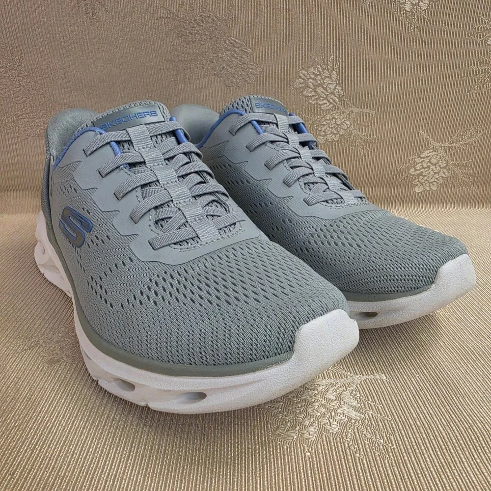 Skechers Hands Free Slip-ins Glide-Lite 2.0 Grey Blue Sneakers 179341 Womens 8